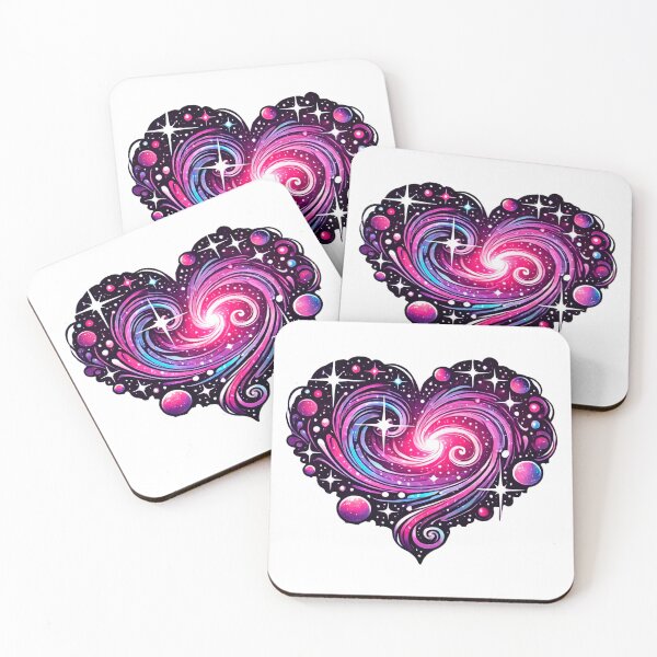 Item preview, Cosmic Heart with Glitter Stars - Whimsical Galactic Love and Enchanting Universe designed and sold by KreaDesignOne.
