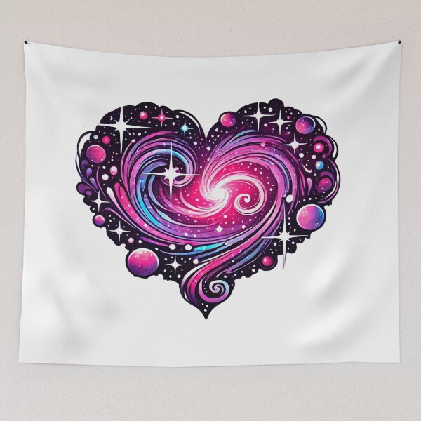 Item preview, Cosmic Heart with Glitter Stars - Whimsical Galactic Love and Enchanting Universe designed and sold by KreaDesignOne.