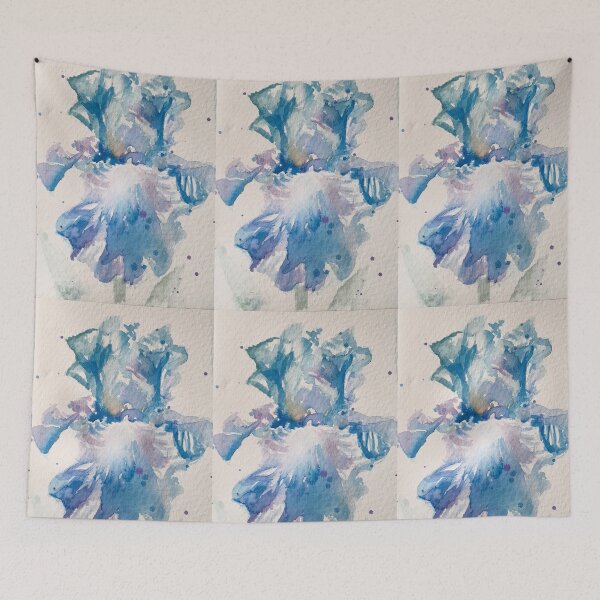 Item preview, Blue Iris Watercolor Painting designed and sold by Sarah  Rajkotwala.