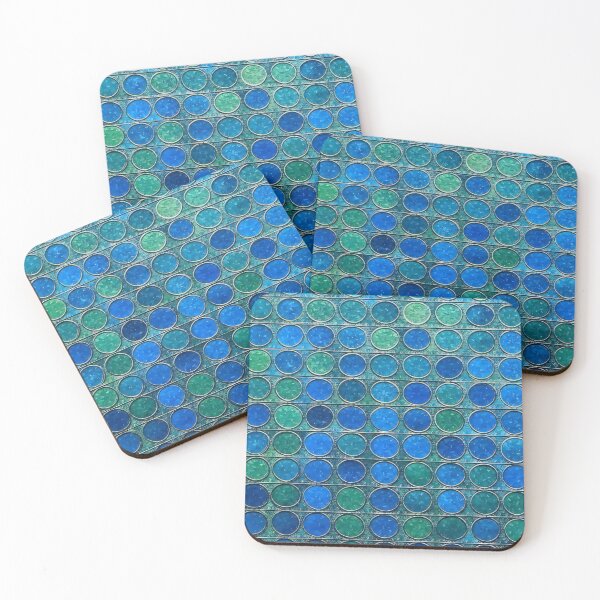 Item preview, Blue & Green Mosaic Pattern – Abstract Geometric Art designed and sold by SakuraJapanArt.