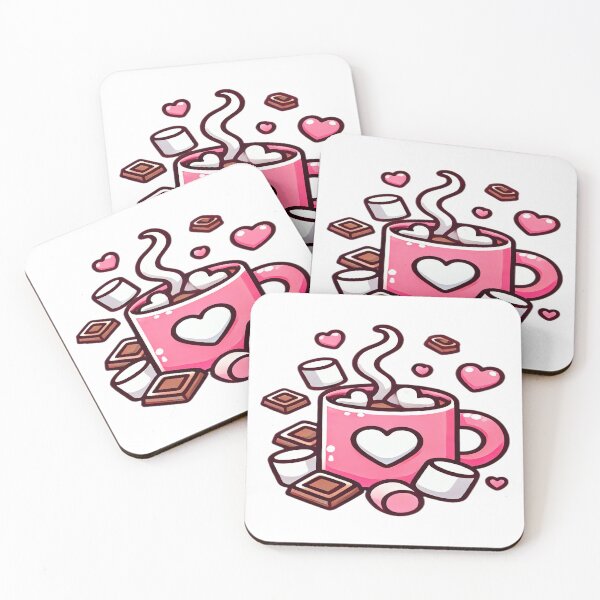 Item preview, Cozy Pink Sweet Cup, Hot Chocolate, Marshmallows, Chocolate Chunks & Hearts - Delightful Gift designed and sold by KreaDesignOne.