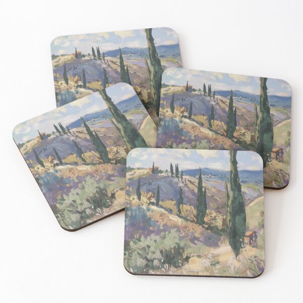 Item preview, Provence Cypress Trees – French Impressionist Landscape Painting. Art By Carraann  designed and sold by CARRAANN.