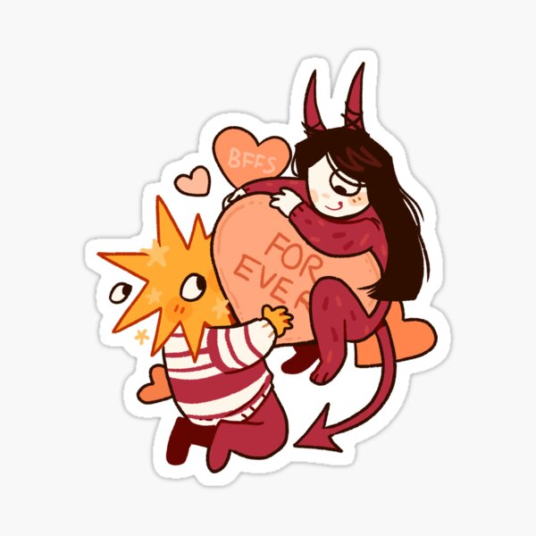 Aperçu de l'œuvre Conversation entre coeurs (Satan et l'ange) créée et vendue par SquiddyInks.