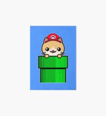 Cat Cute Kawaii Funny Mario Parody Art Board