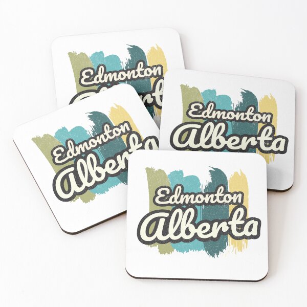 Item preview, Edmonton Alberta vintage retro distressed text logo designed and sold by Willow Art Boutique.