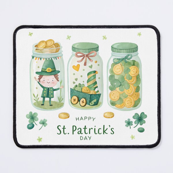 Item preview, A0724 Clover Jar | Lucky Clover Glass Jar | St. Patrick’s Day Decor  designed and sold by angieart68.