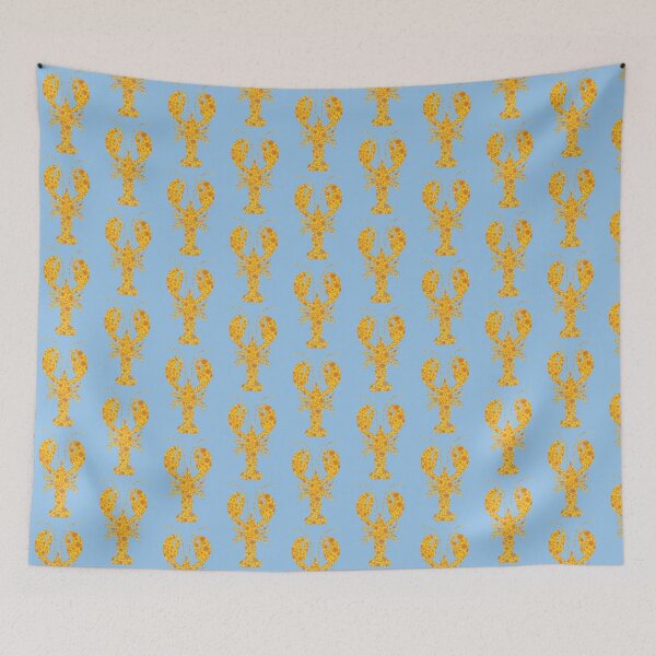 Item preview, Yellow Floral Print Lbstoer on Periwinkle designed and sold by Giulia  Palazzo.