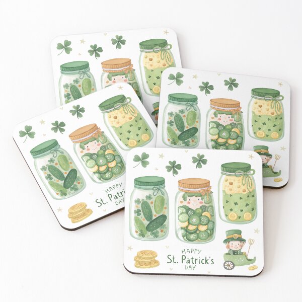 Item preview, A0724 Clover Jar | Lucky Clover Glass Jar | St. Patrick’s Day Decor  designed and sold by angieart68.