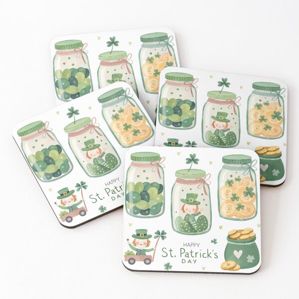 Item preview, A0724 Clover Jar | Lucky Clover Glass Jar | St. Patrick’s Day Decor designed and sold by angieart68.