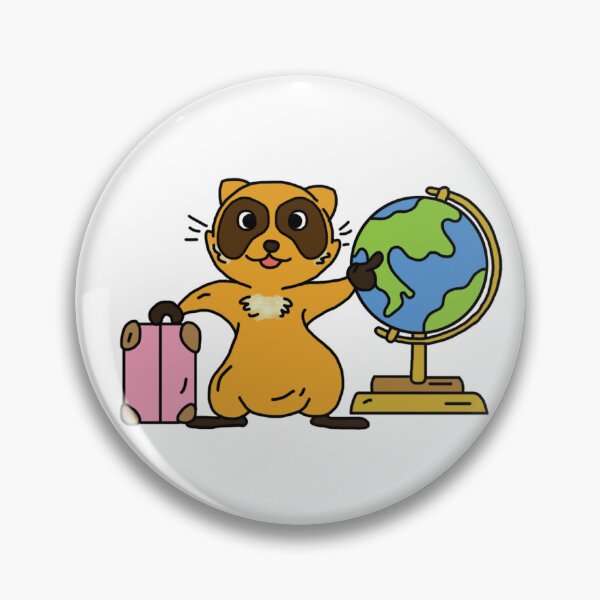 Item preview, Kawaii Raccoon Travel Sticker | Cute Animal Adventure Art designed and sold by Belle Arbre Art.
