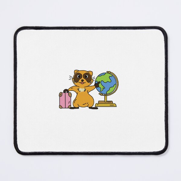 Item preview, Kawaii Raccoon Travel Sticker | Cute Animal Adventure Art designed and sold by Belle Arbre Art.