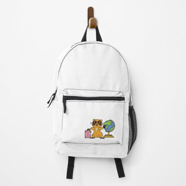 Item preview, Kawaii Raccoon Travel Sticker | Cute Animal Adventure Art designed and sold by Belle Arbre Art.