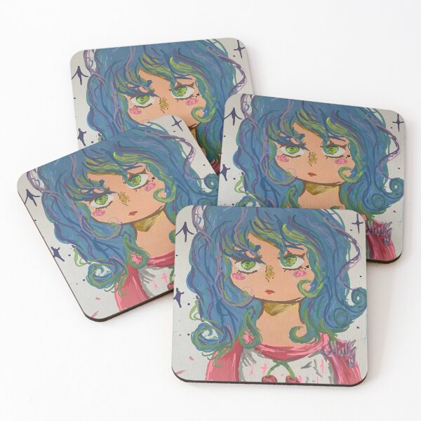 Item preview, Blue lady cartoon style designed and sold by maikisart.