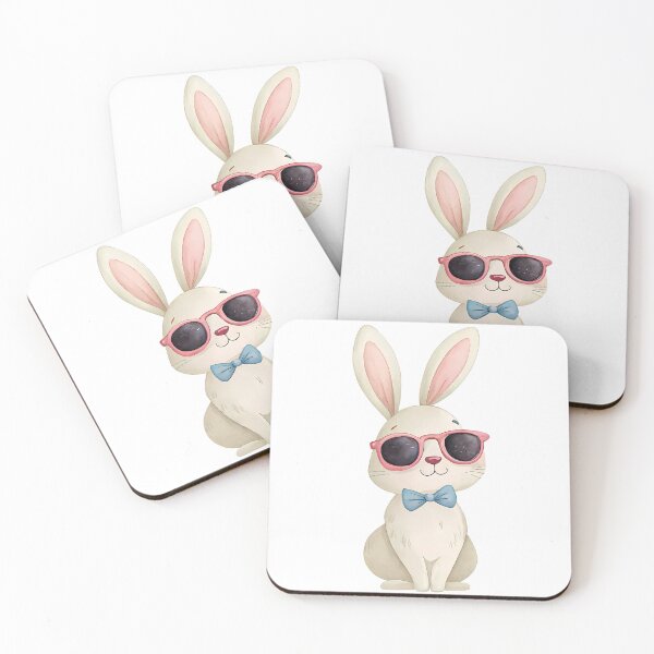 Item preview, A0725 Coquette Bunny with Sunglasses | Stylish Bunny Art | Trendy Aesthetic Rabbit  designed and sold by angieart68.