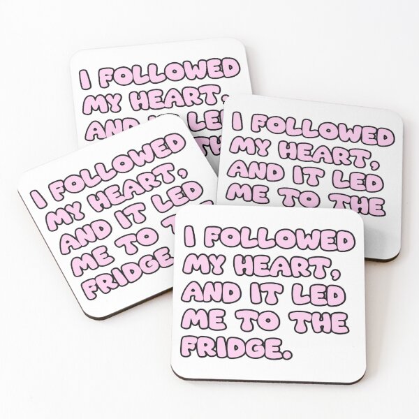 Item preview, Foodie Sticker I followed my heart, and it led me to the fridge. Food quote, funny quote designed and sold by HandCraftedArt.