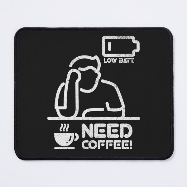 Item preview, Low Batt – Need Coffee! designed and sold by Eksama Design.