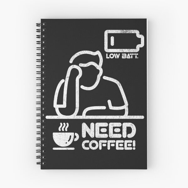 Item preview, Low Batt – Need Coffee! designed and sold by Eksama Design.