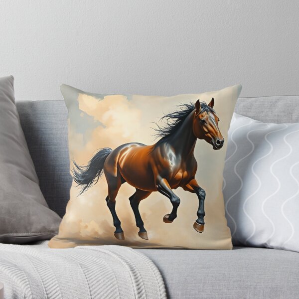 Item preview, Running Horse Oil Painting Style Dynamic Equine Illustration designed and sold by kakarikihill.