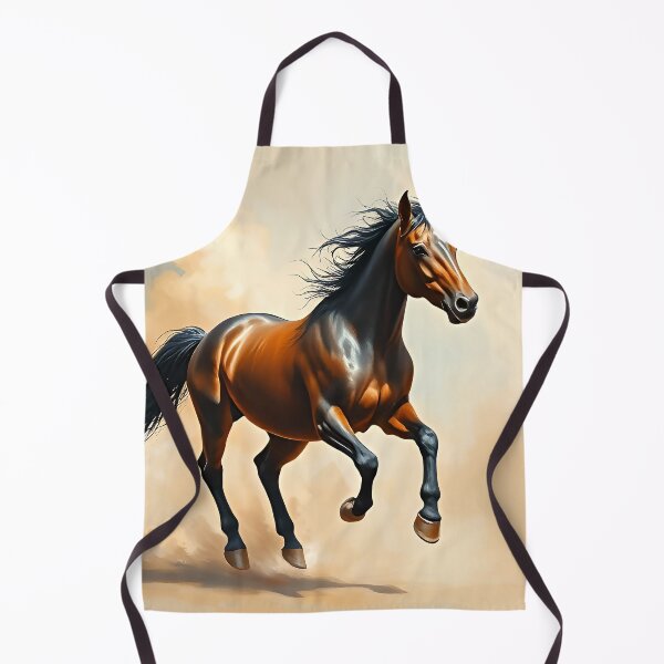 Item preview, Running Horse Oil Painting Style Dynamic Equine Illustration designed and sold by kakarikihill.