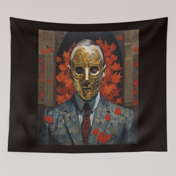 Item preview, "Elegant Darkness: Hannibal Lecter's Golden Mask" designed and sold by Artisticanvas.