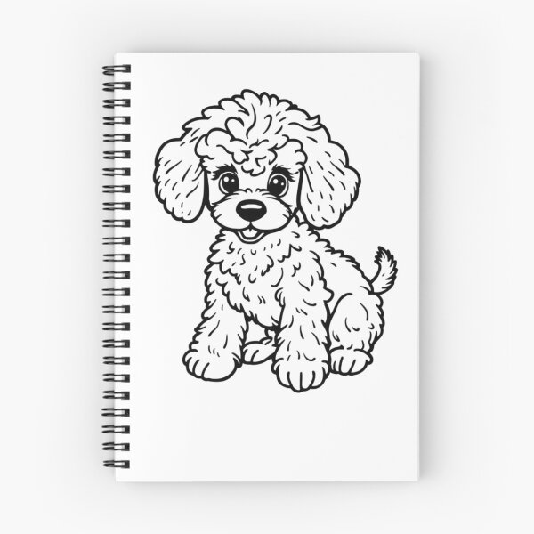 Item preview, A cute poodle with curly fur and a bow on its head playing with a ball. designed and sold by AlwaysHome.