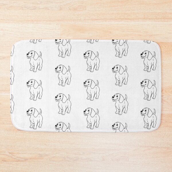 Item preview, A happy beagle with big ears sniffing around in a garden full of flowers. designed and sold by AlwaysHome.
