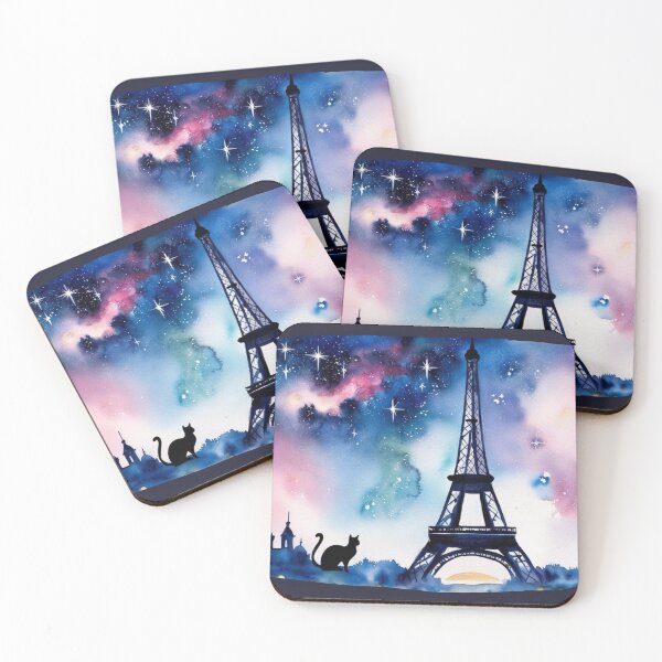 Item preview, Watercolor Cat in Paris designed and sold by LifeParody.