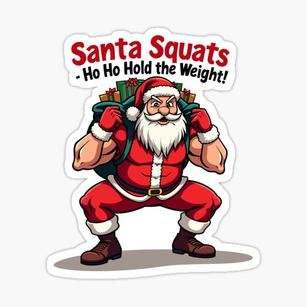Artikel-Vorschau von Santa Squats – Ho Ho, halte das Gewicht!, designt und verkauft von BeamiCreations.