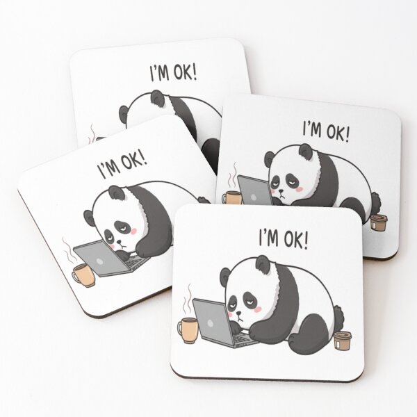 Item preview, Tired Panda Working designed and sold by JunTheK.