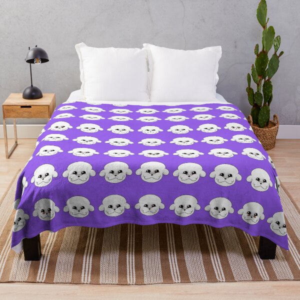 Item preview, Bichon Frise Pattern Purple Background designed and sold by OliRoseArt.