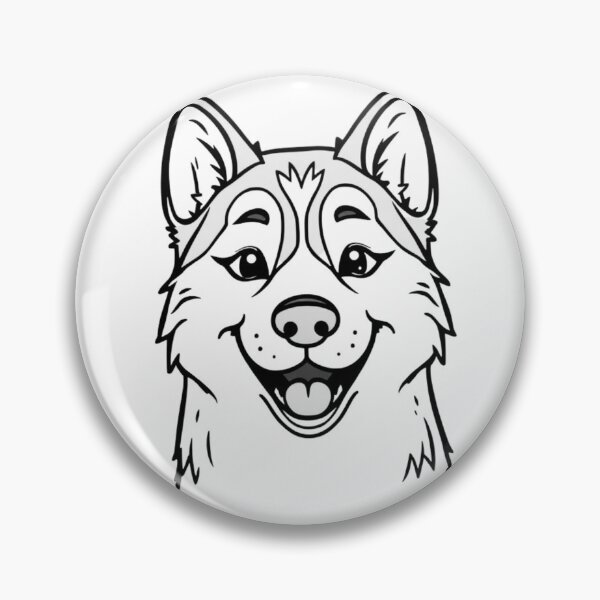 Item preview, A cheerful Siberian Husky with bright blue eyes howling at the moon. designed and sold by AlwaysHome.