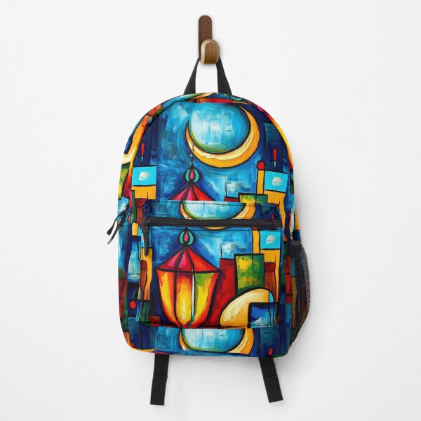Item preview, Ramadan Lantern & Crescent | A Vibrant Abstract Mosque and City Geometry AI Generated Art designed and sold by FUNqoosh.
