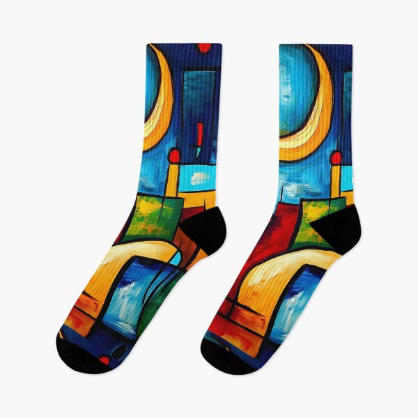 Item preview, Ramadan Lantern & Crescent | A Vibrant Abstract Mosque and City Geometry AI Generated Art designed and sold by FUNqoosh.