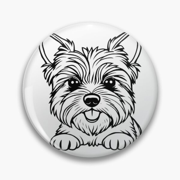 Item preview, A happy Yorkshire Terrier with a bow and long silky hair playing with a ball. designed and sold by AlwaysHome.