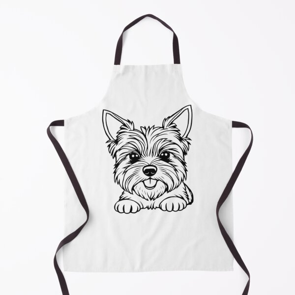 Item preview, A happy Yorkshire Terrier with a bow and long silky hair playing with a ball. designed and sold by AlwaysHome.