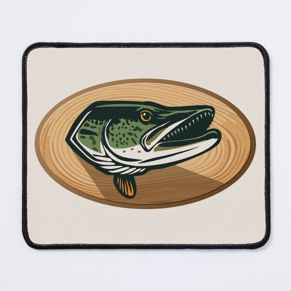 Item preview, Muskie Head Wall Plaque Sticker designed and sold by BlueSkyTheory.