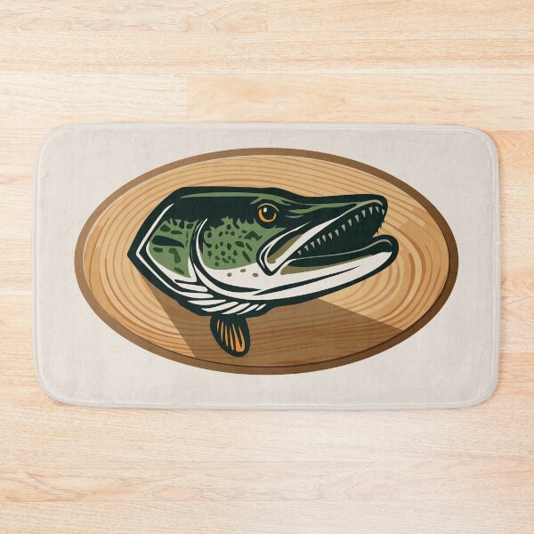 Item preview, Muskie Head Wall Plaque Sticker  designed and sold by BlueSkyTheory.