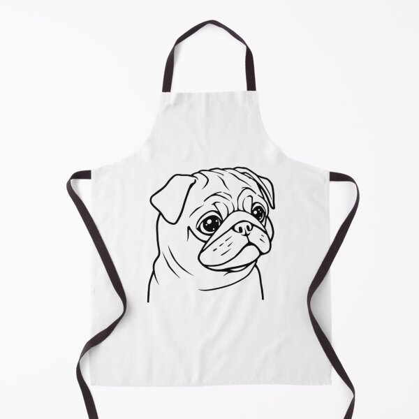 Item preview, A cute pug with big eyes and a curly tail lying on a cozy blanket. designed and sold by AlwaysHome.