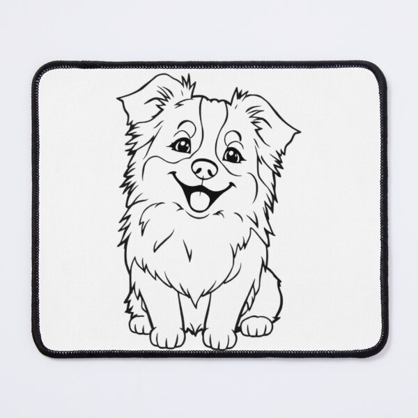 Item preview, A joyful Australian Shepherd with a beautiful coat chasing a frisbee. designed and sold by AlwaysHome.