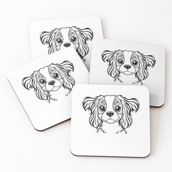 Item preview, A cheerful Cavalier King Charles Spaniel with floppy ears sitting nicely. designed and sold by AlwaysHome.