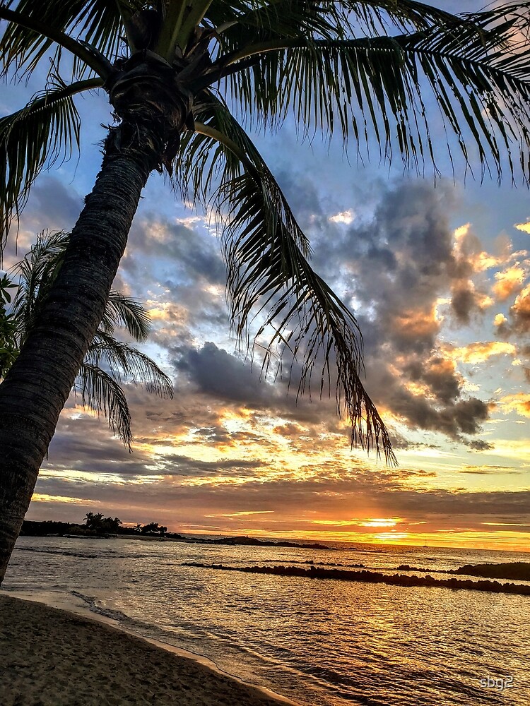 Thumbnail 3 of 3, Poster, Kailua Kona Hawaii - Sunset at Beach designed and sold by sbg2.