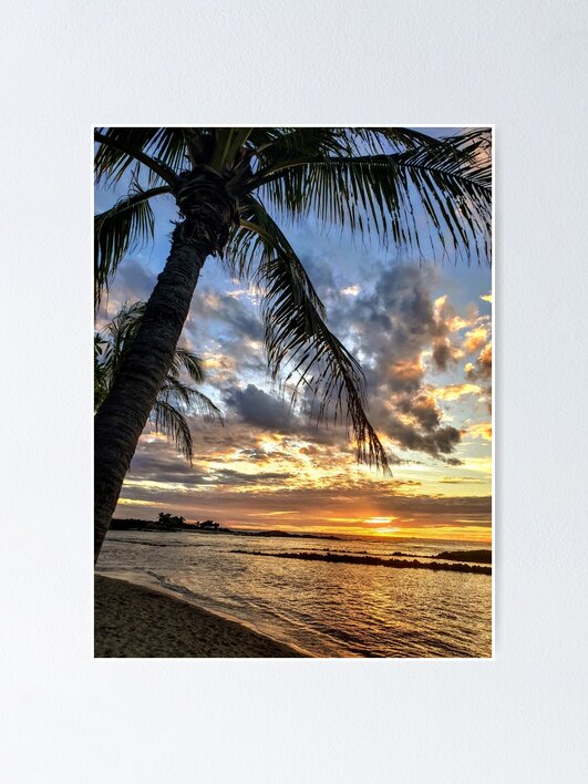 Thumbnail 1 of 3, Poster, Kailua Kona Hawaii - Sunset at Beach designed and sold by sbg2.