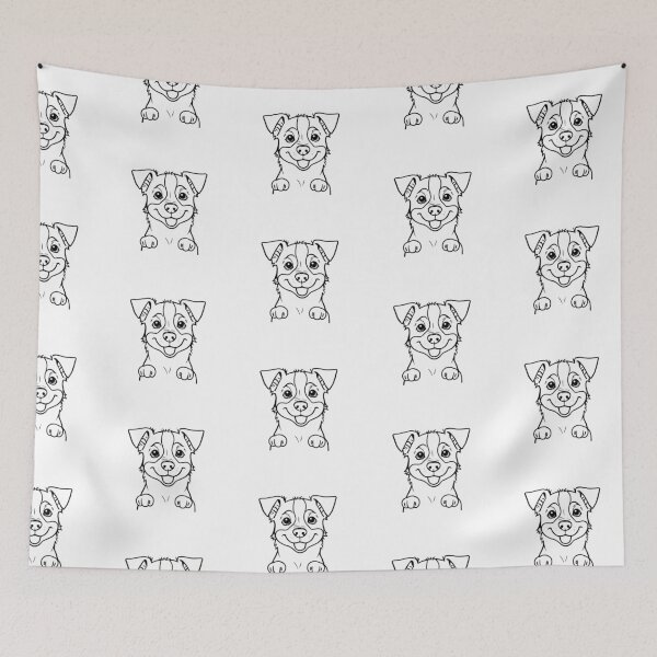 Item preview, A happy Jack Russell Terrier digging a hole in the sand at the beach. designed and sold by AlwaysHome.