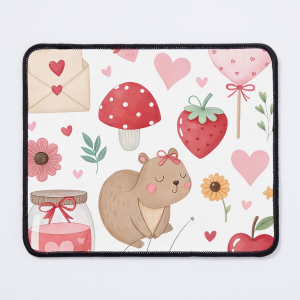 Item preview, A0731 Capybara Valentine Bliss | Cute Capybara Love Art | Romantic Capybara Design  designed and sold by angieart68.