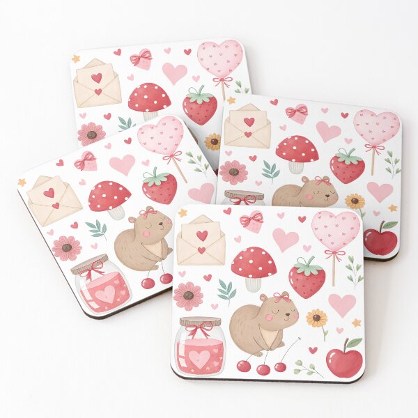 Item preview, A0731 Capybara Valentine Bliss | Cute Capybara Love Art | Romantic Capybara Design  designed and sold by angieart68.