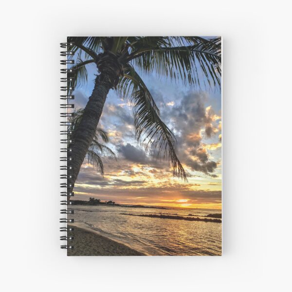 Kailua Kona Hawaii - Sunset at Beach Spiral Notebook