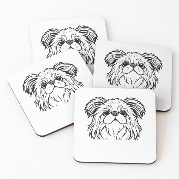 Item preview, A cheerful Pekingese with a fluffy coat sitting regally on a cushion. designed and sold by AlwaysHome.