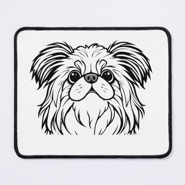 Item preview, A cheerful Pekingese with a fluffy coat sitting regally on a cushion. designed and sold by AlwaysHome.