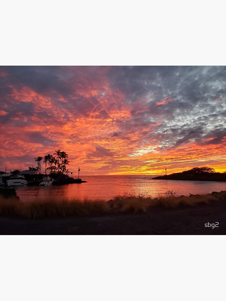Thumbnail 3 of 3, Art Print, Honokohau Harbor Hawaii at Sunset designed and sold by sbg2.