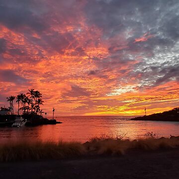 Artwork thumbnail, Honokohau Harbor Hawaii at Sunset by sbg2Hawaii